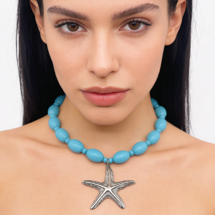 Collar Choker de Estrella de Mar - Joyería Boho de Playa para Mujer, Regalo Ideal|JI JOYA