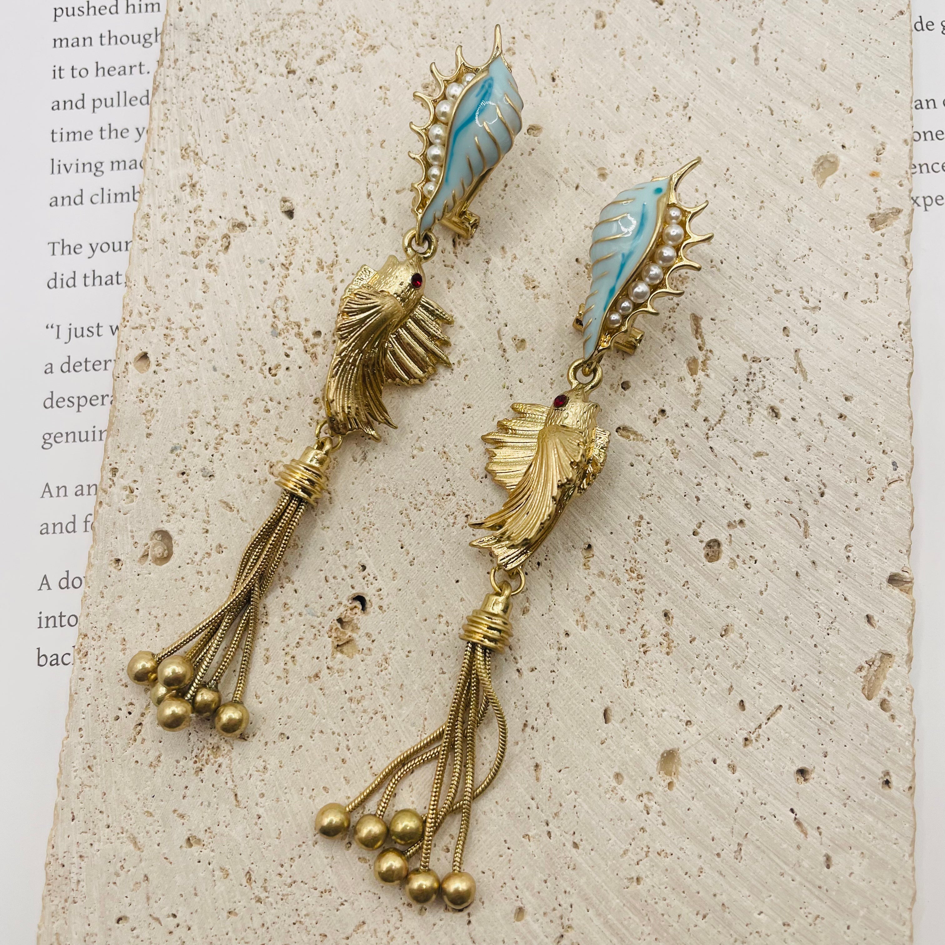 JI JOYA WHOLESALE, Série Oceano, Colar de Gotas de Óleo Artesanal