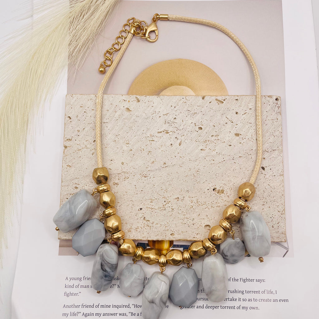 JI JOYA VENTA AL POR MAYORSet de Collar y Pendientes de Resina y Acrílico | Joyería de Moda Mayorista para Mujer