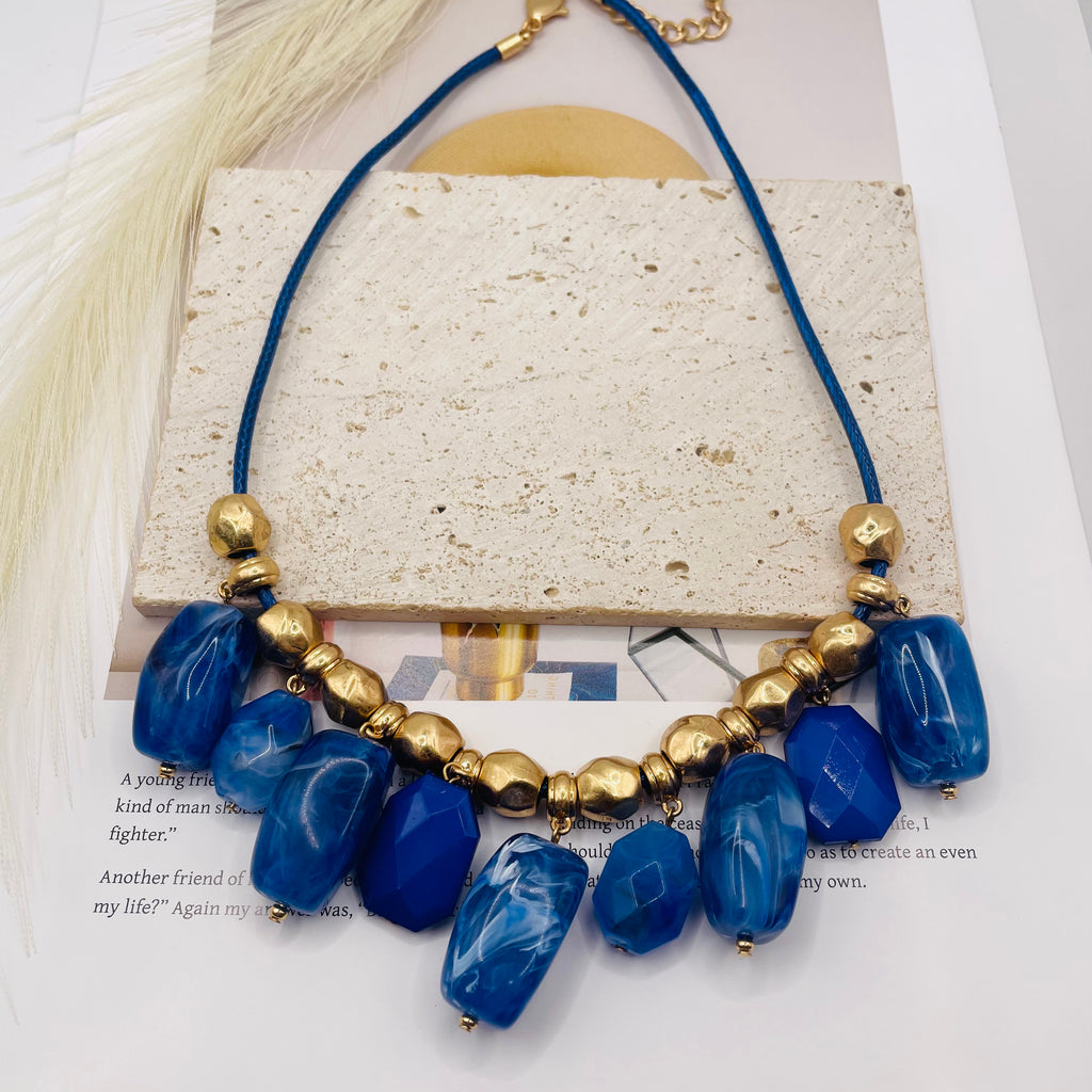 JI JOYA VENTA AL POR MAYORSet de Collar y Pendientes de Resina y Acrílico | Joyería de Moda Mayorista para Mujer