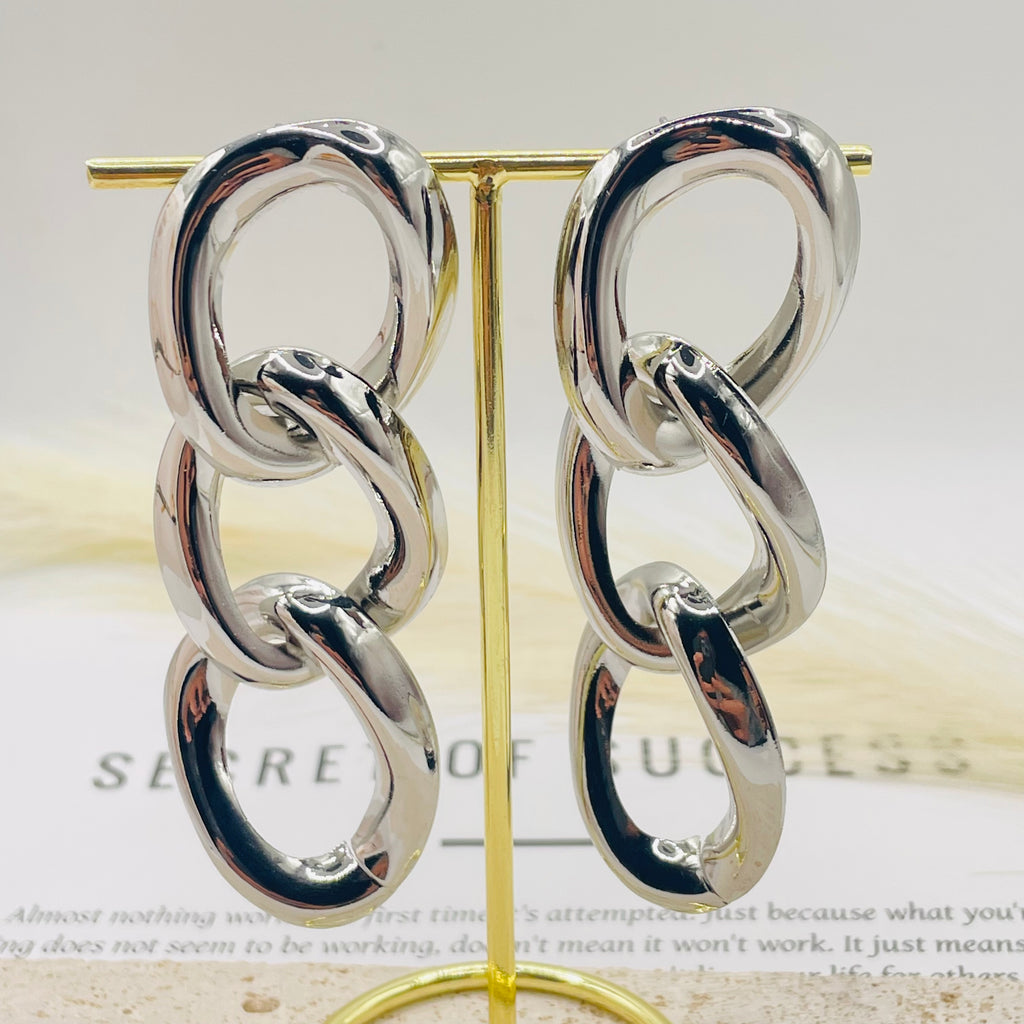Mayorista: Collar de Eslabones Grandes Gruesos, Diseño Minimalista Moderno, Cadena de Moda en Dorado y Plateado para Mujer