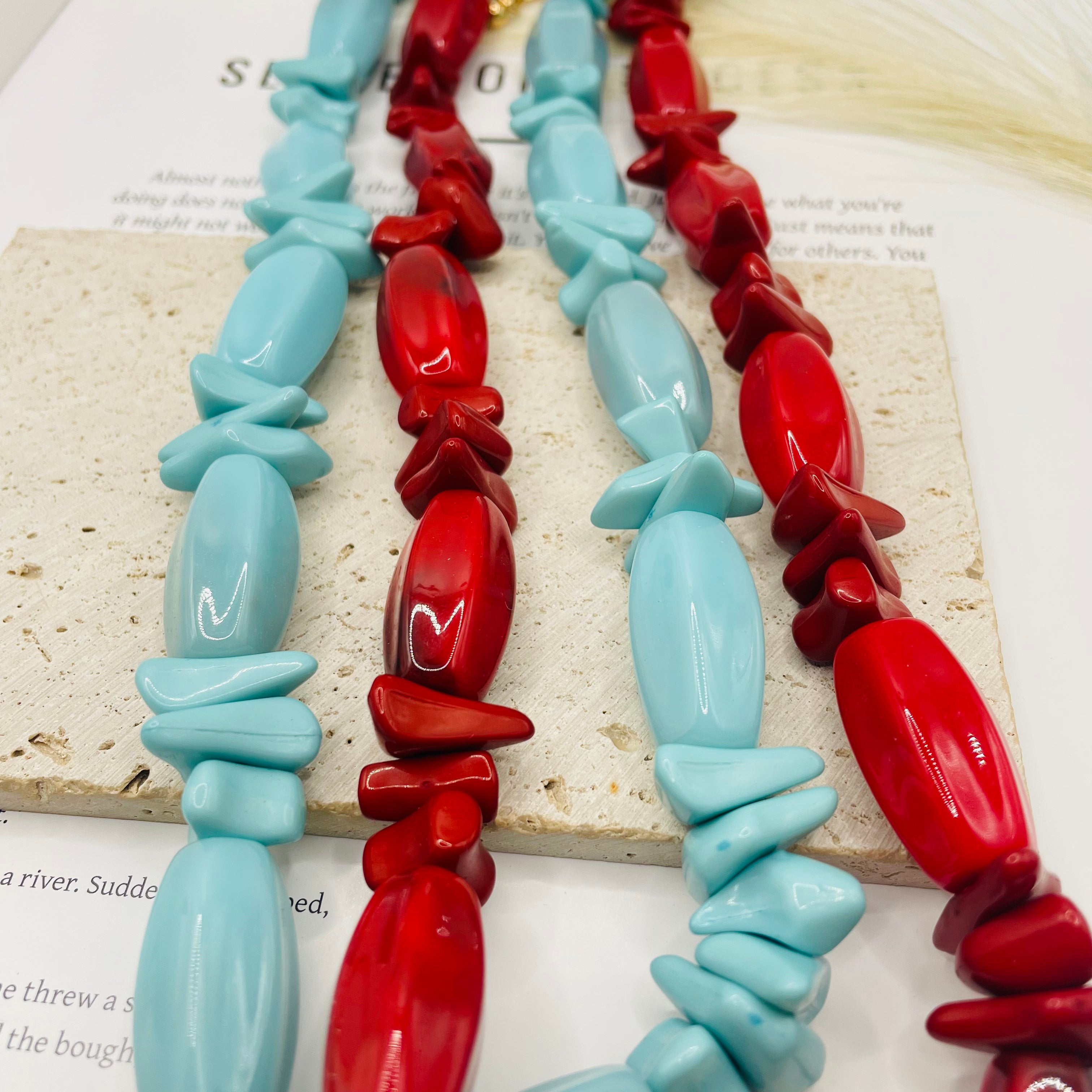 JI JOYA ATACADO, Colar de corda geométrico de cor sólida