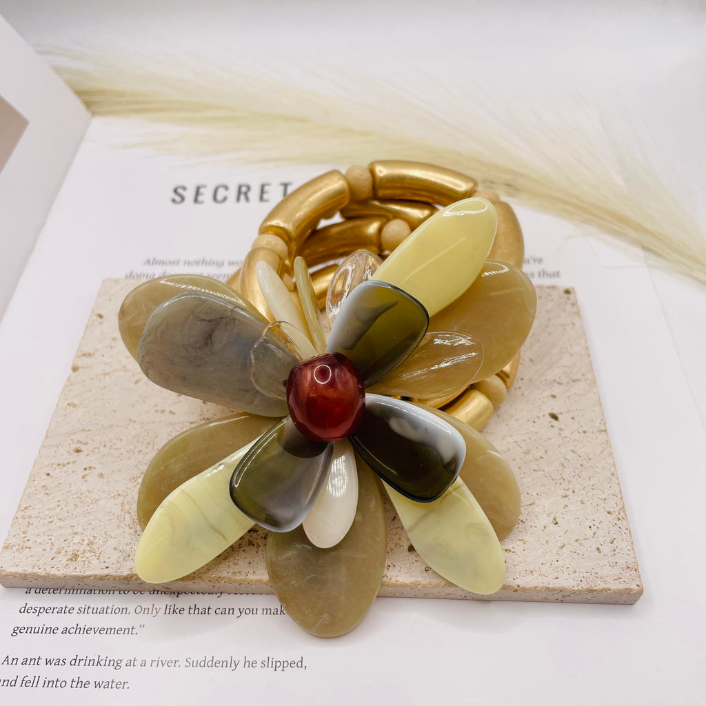 JI JOYA VENTA AL POR MAYOR,Traje con estilo de flores grandes exagerado y de moda.