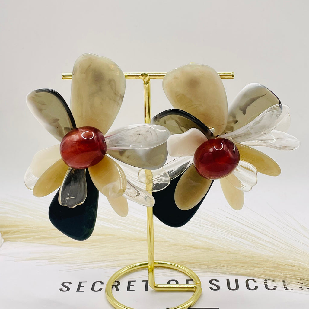 JI JOYA VENTA AL POR MAYOR,Traje con estilo de flores grandes exagerado y de moda.