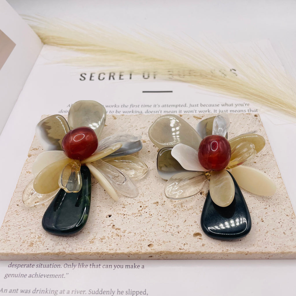 JI JOYA VENTA AL POR MAYOR,Traje con estilo de flores grandes exagerado y de moda.