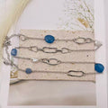 JI JOYA VENTA AL POR MAYOR|Collar de Moda con Piedras Naturales y Perlas Barrocas - Oro/Plata - Joyería al Por Mayor