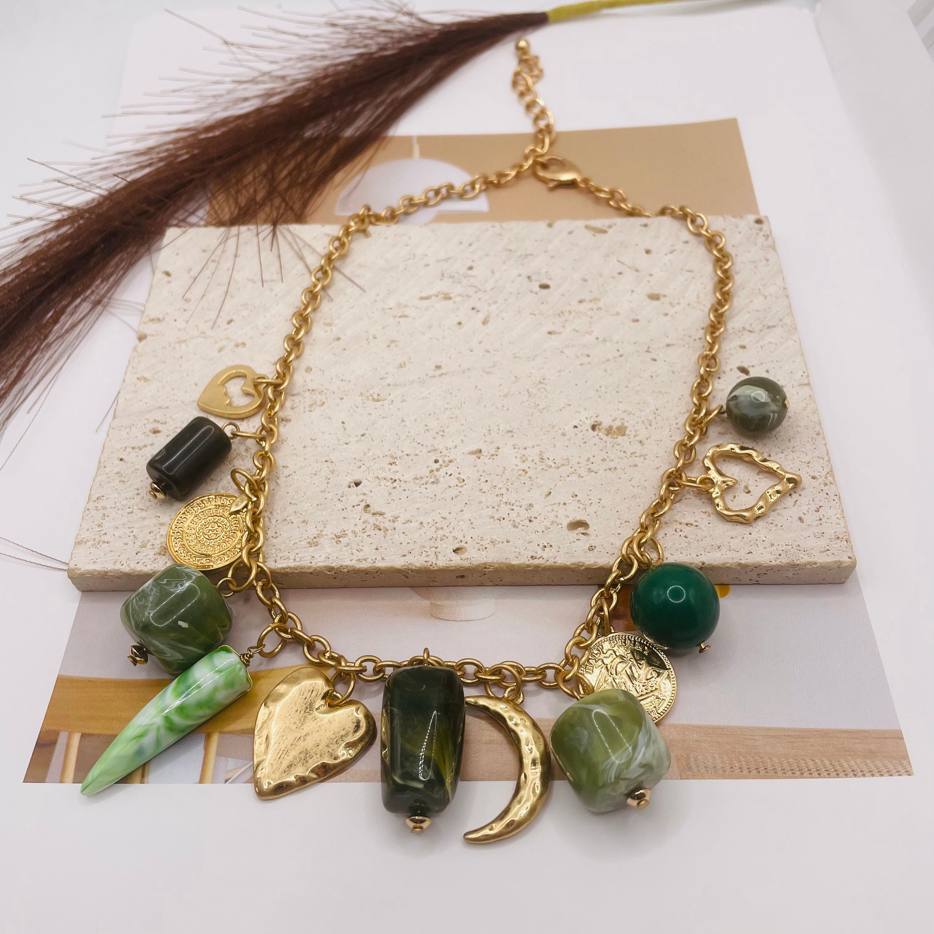JI JOYA VENTA AL POR MAYOR,Collar colgante de moda.
