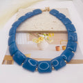 JI JOYA VENTA AL POR MAYOR|Juego de Collar y Brazalete de Resina Cuadrada, 2 Colores, Joyería al Por Mayor para Mujer
