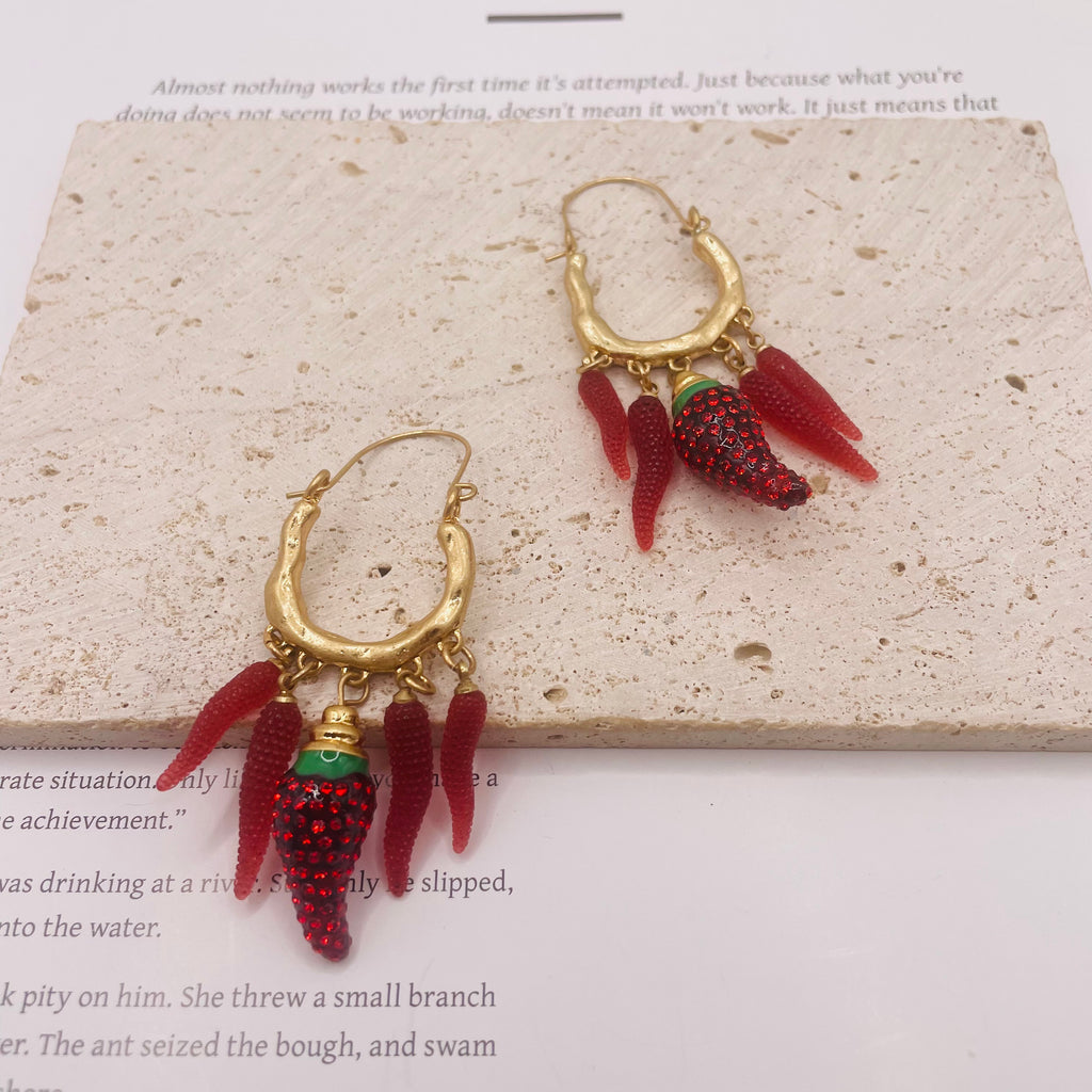 JI JOYA VENTA AL POR MAYOR,Collar y pendientes serie Chili, dos collares de diferentes longitudes disponibles.