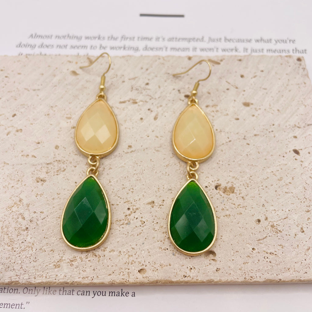 JI JOYA VENTA AL POR MAYOR,Un conjunto de collar y pendientes sencillo y elegante, ¡perfecto para festivales, bodas y fiestas!