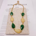 JI JOYA VENTA AL POR MAYOR,Un conjunto de collar y pendientes sencillo y elegante, ¡perfecto para festivales, bodas y fiestas!