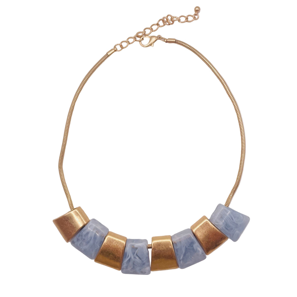 JI JOYA VENTA AL POR MAYOR,¡La colisión del metal y el plástico! Collar sencillo.