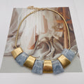 JI JOYA VENTA AL POR MAYOR,¡La colisión del metal y el plástico! Collar sencillo.