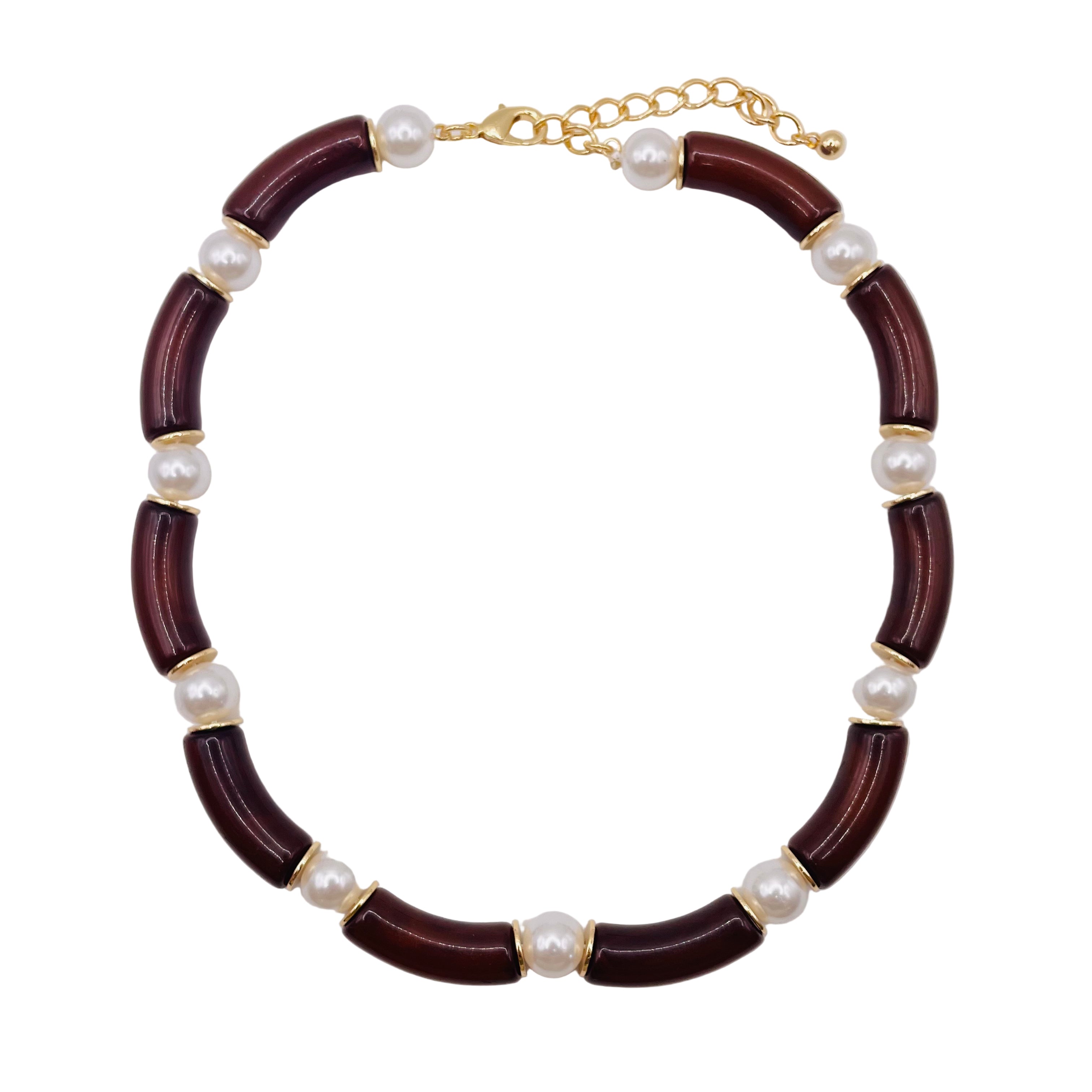 JI JOYA VENTA AL POR MAYOR,Collar de perlas y bambú de moda