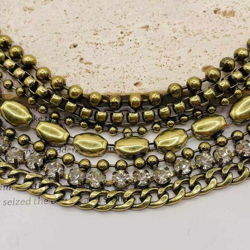 JI JOYA VENTA AL POR MAYOR,Collar de moda de bronce