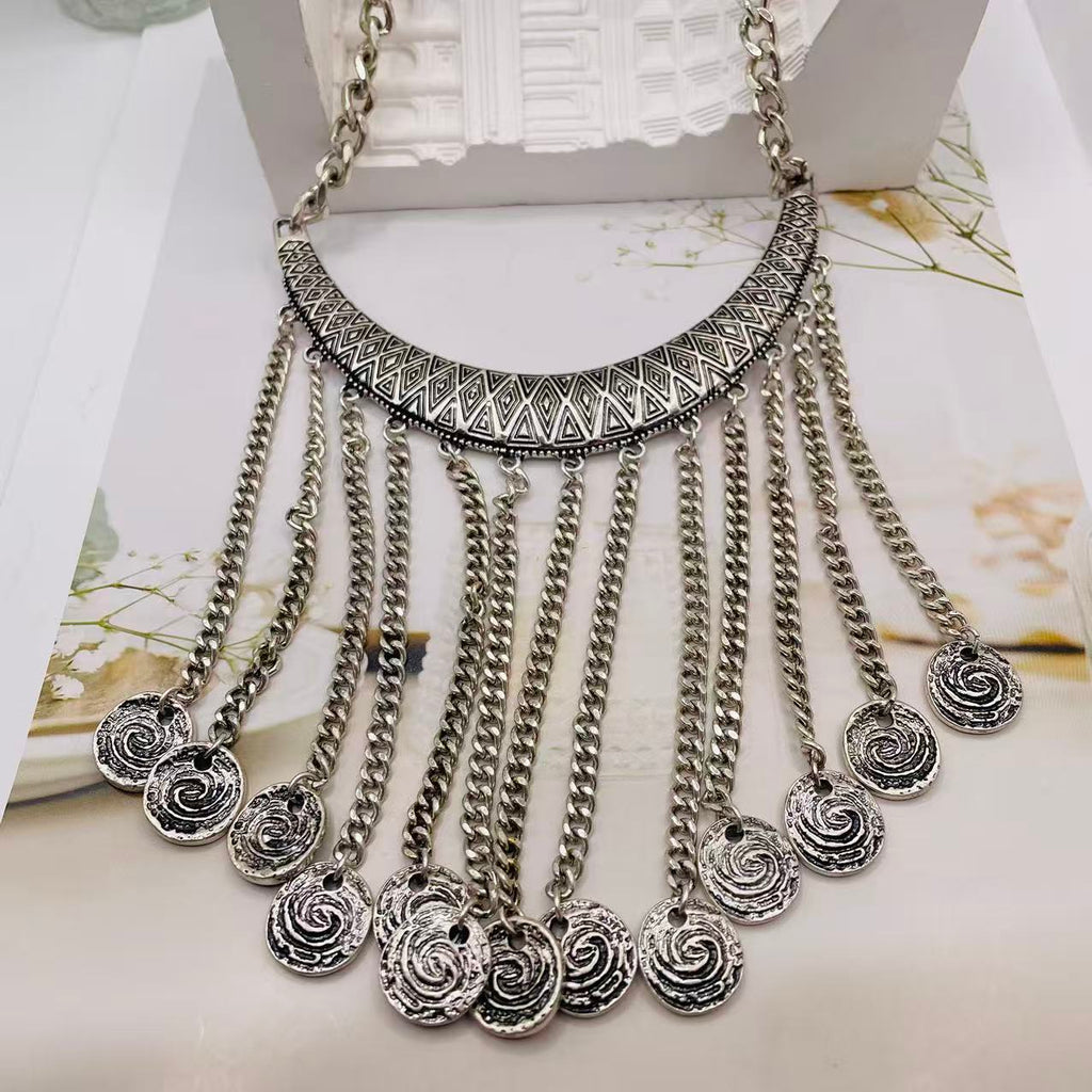 JI JOYA VENTA AL POR MAYOR,Collar de borlas de estilo bohemio