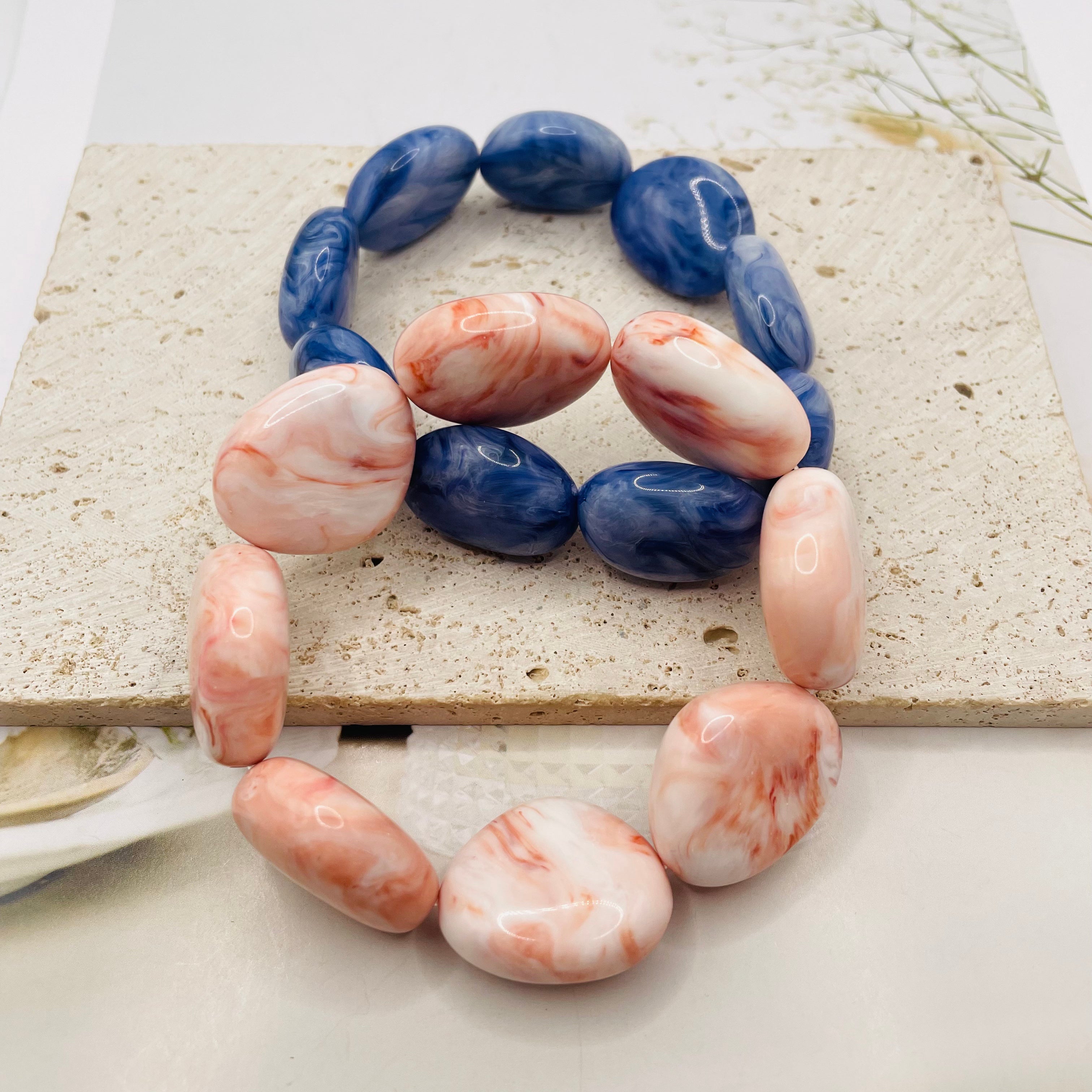 JI JOYA VENTA AL POR MAYOR|Pulseras de Piedra Simulada de Forma Irregular, Mayorista B2B, Accesorios de Moda al Por Mayor