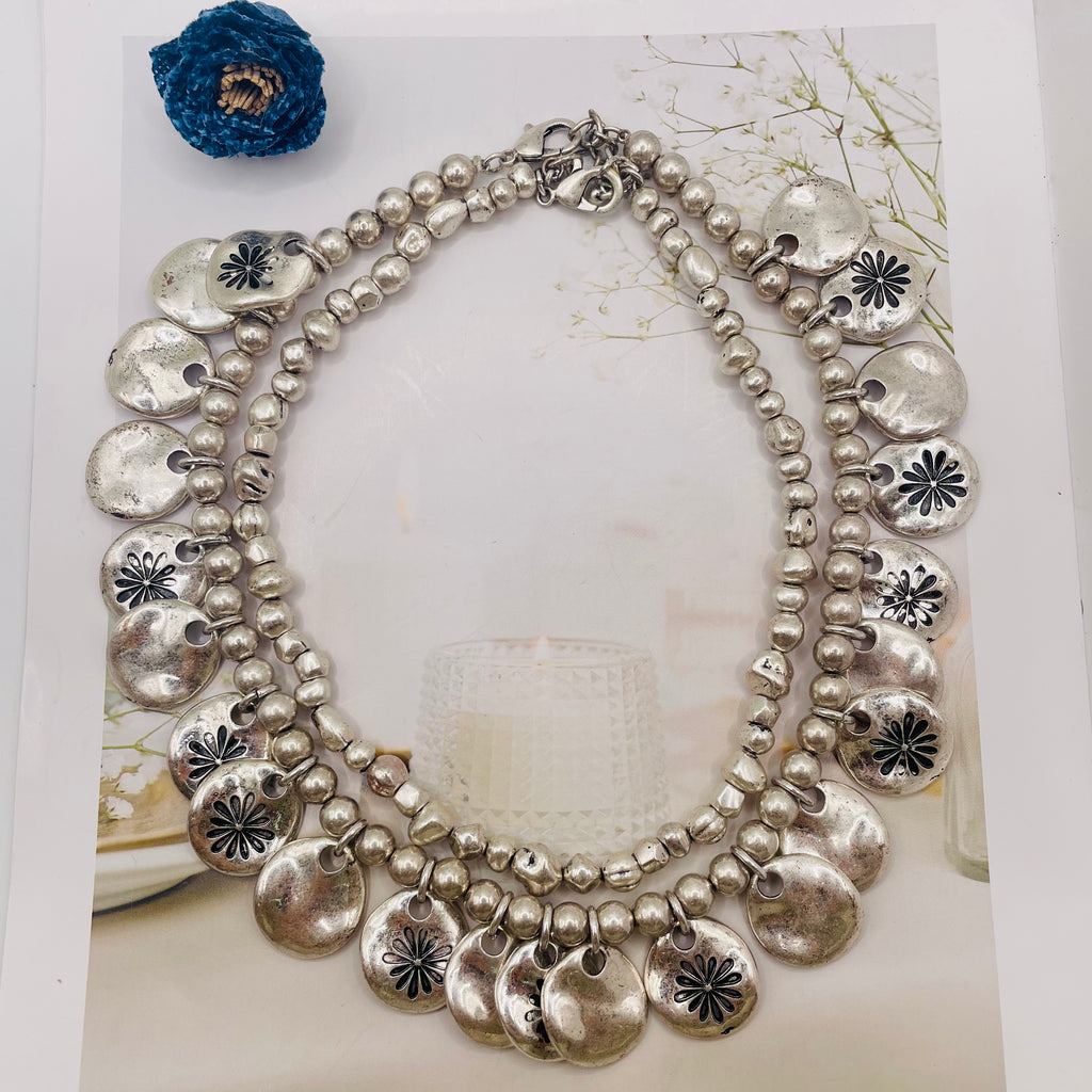JI JOYA VENTA AL POR MAYOR,Collar y pendientes Daisy Totem Series