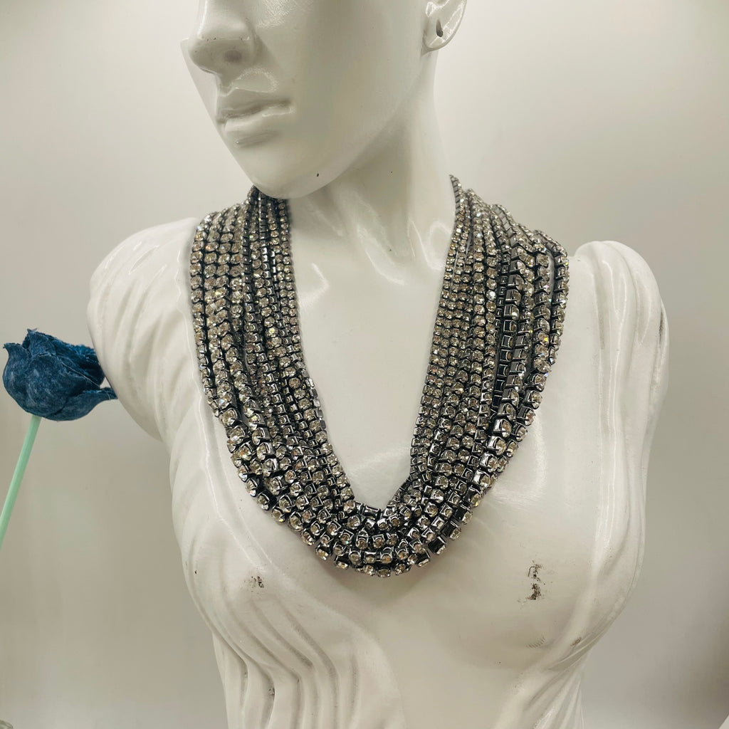 JI JOYA VENTA AL POR MAYOR,Collar de diamantes de cadena multicapa