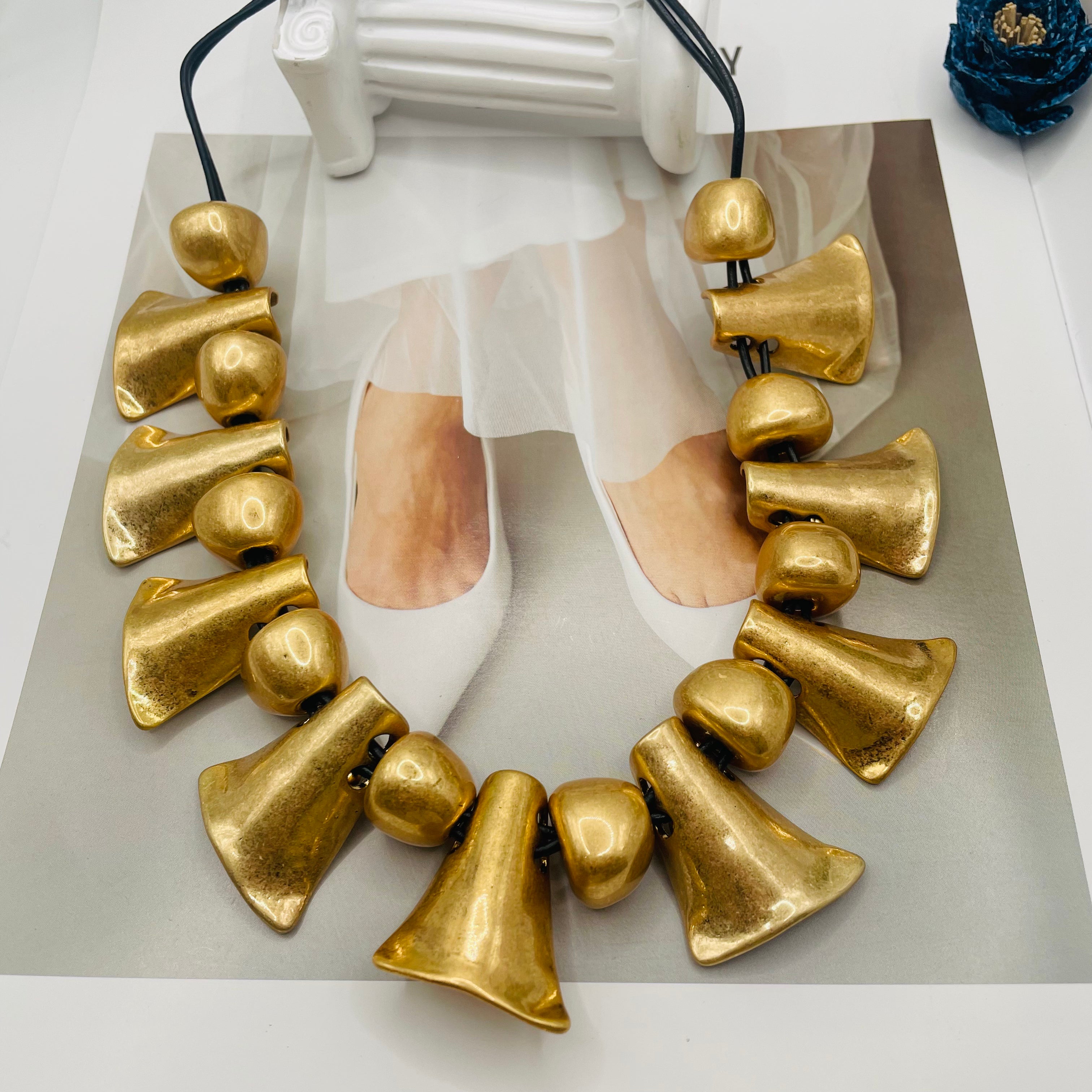 JI JOYA VENTA AL POR MAYOR,Collar sencillo de doble cara, un collar equivale a dos estilos.