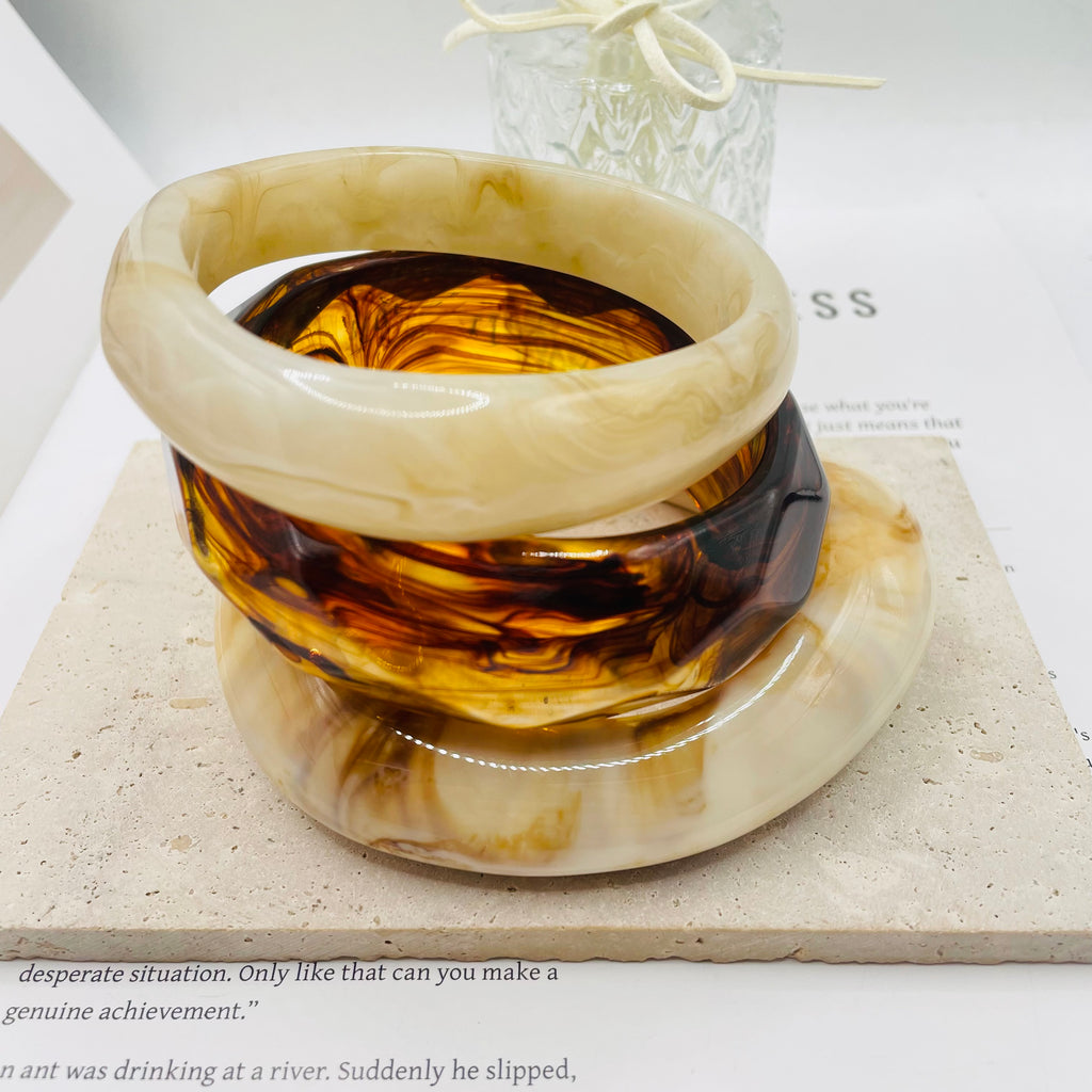 JI JOYA VENTA AL POR MAYOR|Pulseras de Resina con Efecto Mármol y Ámbar, Lotes al Por Mayor para Distribuidores y Tiendas Minoristas