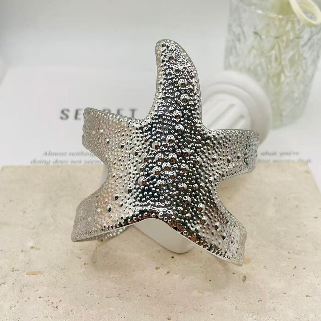 Pulsera Brazalete Estrella de Mar - Dorado/Palateado | Joyería de Moda para Mujer | Mayorista