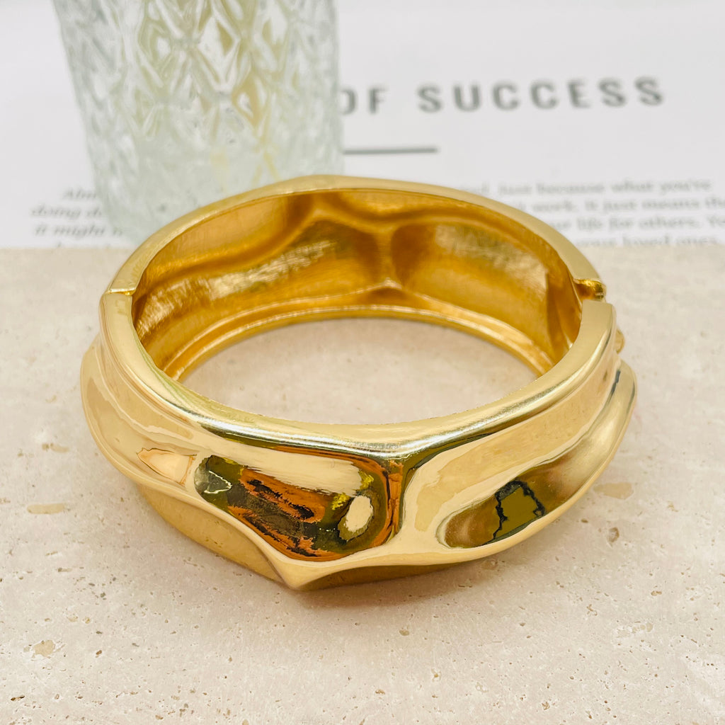 JI JOYA VENTA AL POR MAYOR|Brazalete de Oro Moderno y Elegante | Accesorio de Moda para Uso Diario y Regalos, Pedidos al por mayor