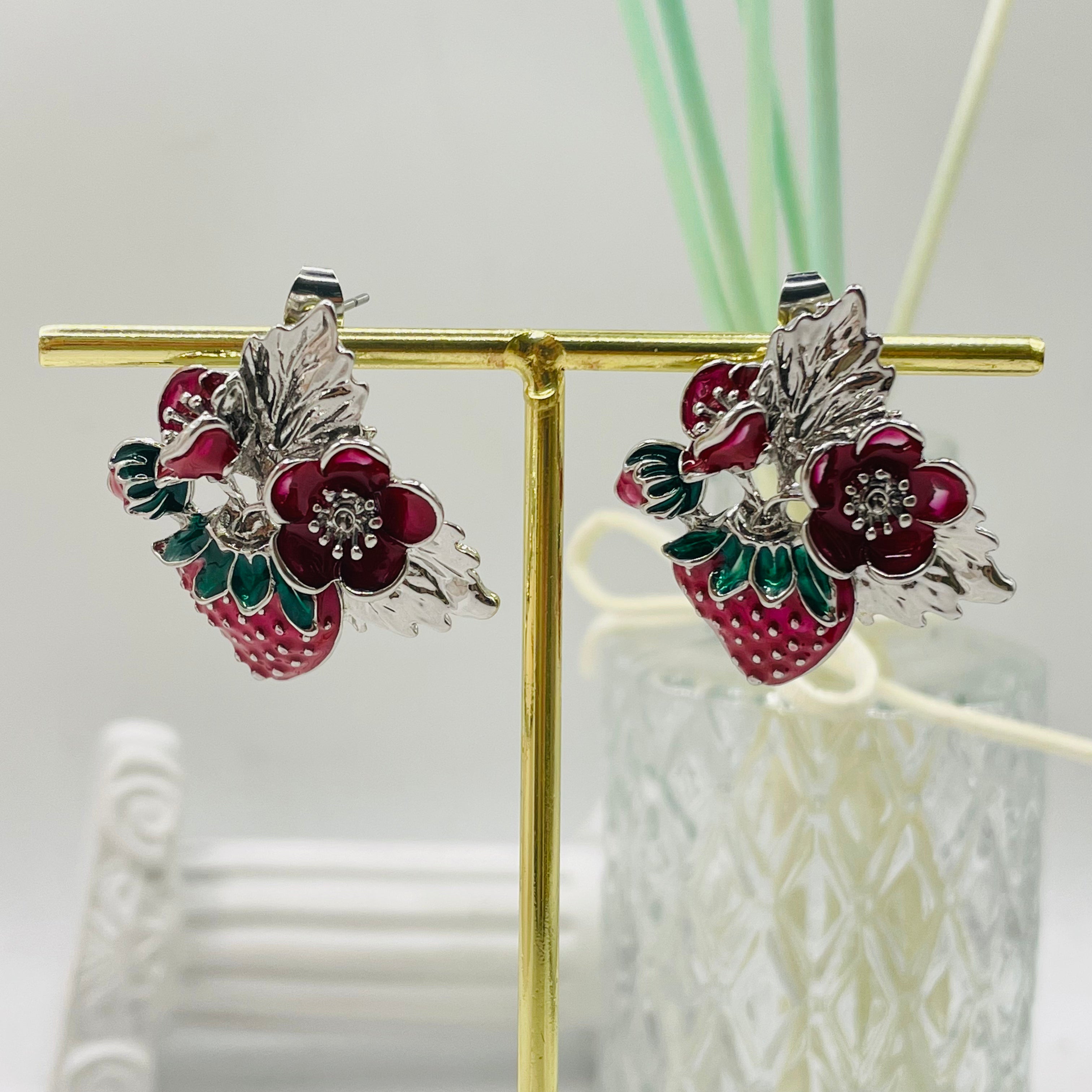 JI JOYA VENTA AL POR MAYOR,Pendientes estilo fresa