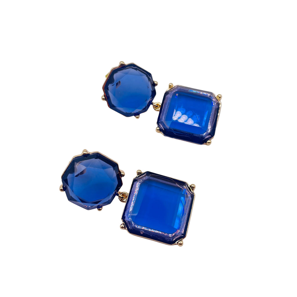 JI JOYA VENTA AL POR MAYOR|Pendientes Colgantes de Cristal Grande en Tonos Vivos - Diseño Premium para Pedidos al Por Mayor