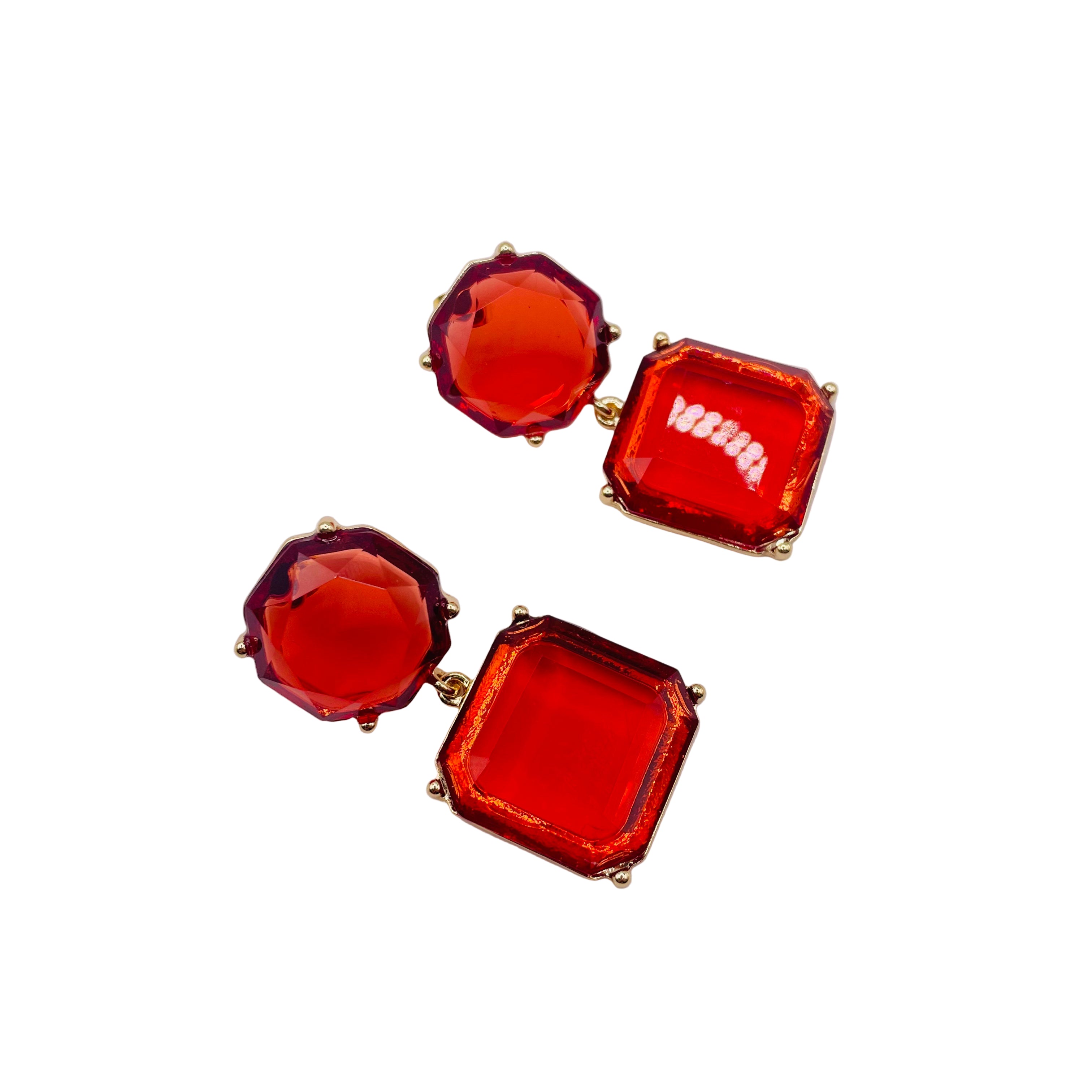 JI JOYA VENTA AL POR MAYOR|Pendientes Colgantes de Cristal Grande en Tonos Vivos - Diseño Premium para Pedidos al Por Mayor