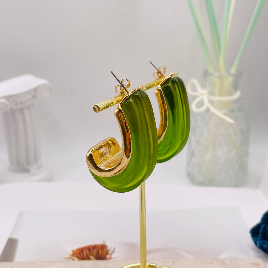 JI JOYA VENTA AL POR MAYOR|Pendientes de Moda Colores Surtidos con Detalle Dorado | Pedido Mínimo para Mayoristas