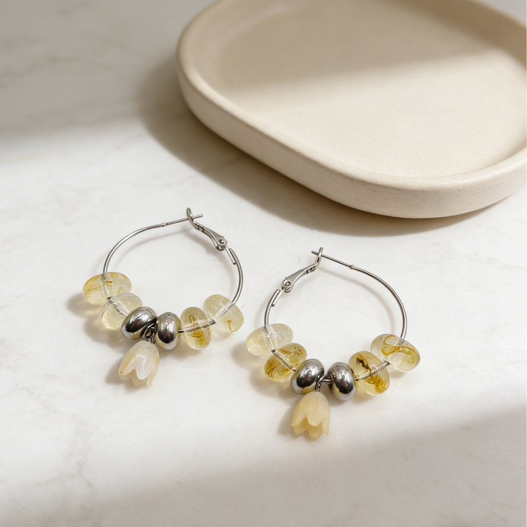 Colorful Resin Petal Jewelry Set: Y2K Aesthetic for Everyday Wear