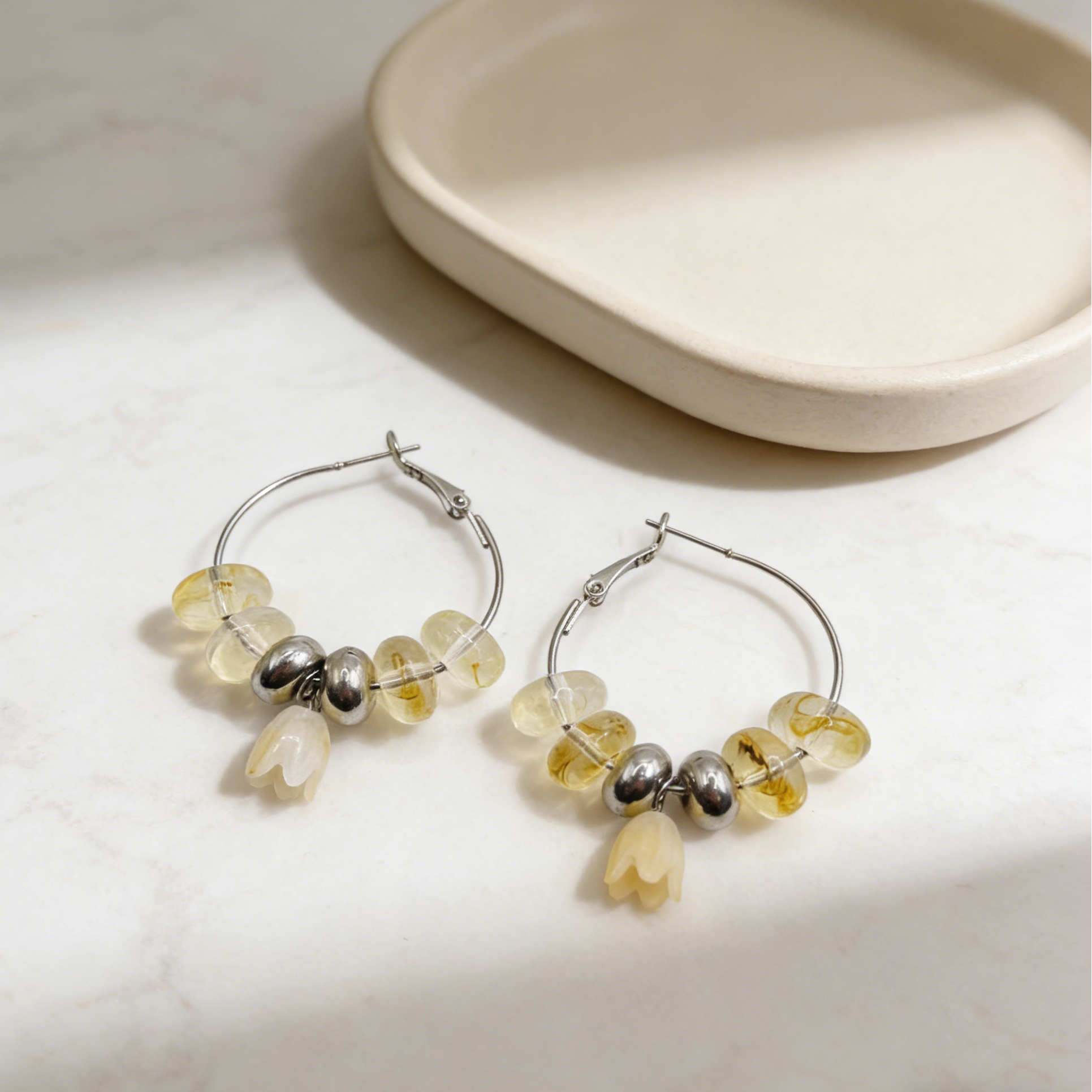 Colorful Resin Petal Jewelry Set: Y2K Aesthetic for Everyday Wear