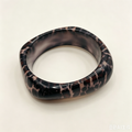Pulsera de Resina Estampada de Leopardo | Joyería Mayorista para Mujer, Diseño Cuadrado Elegante|JI JOYA