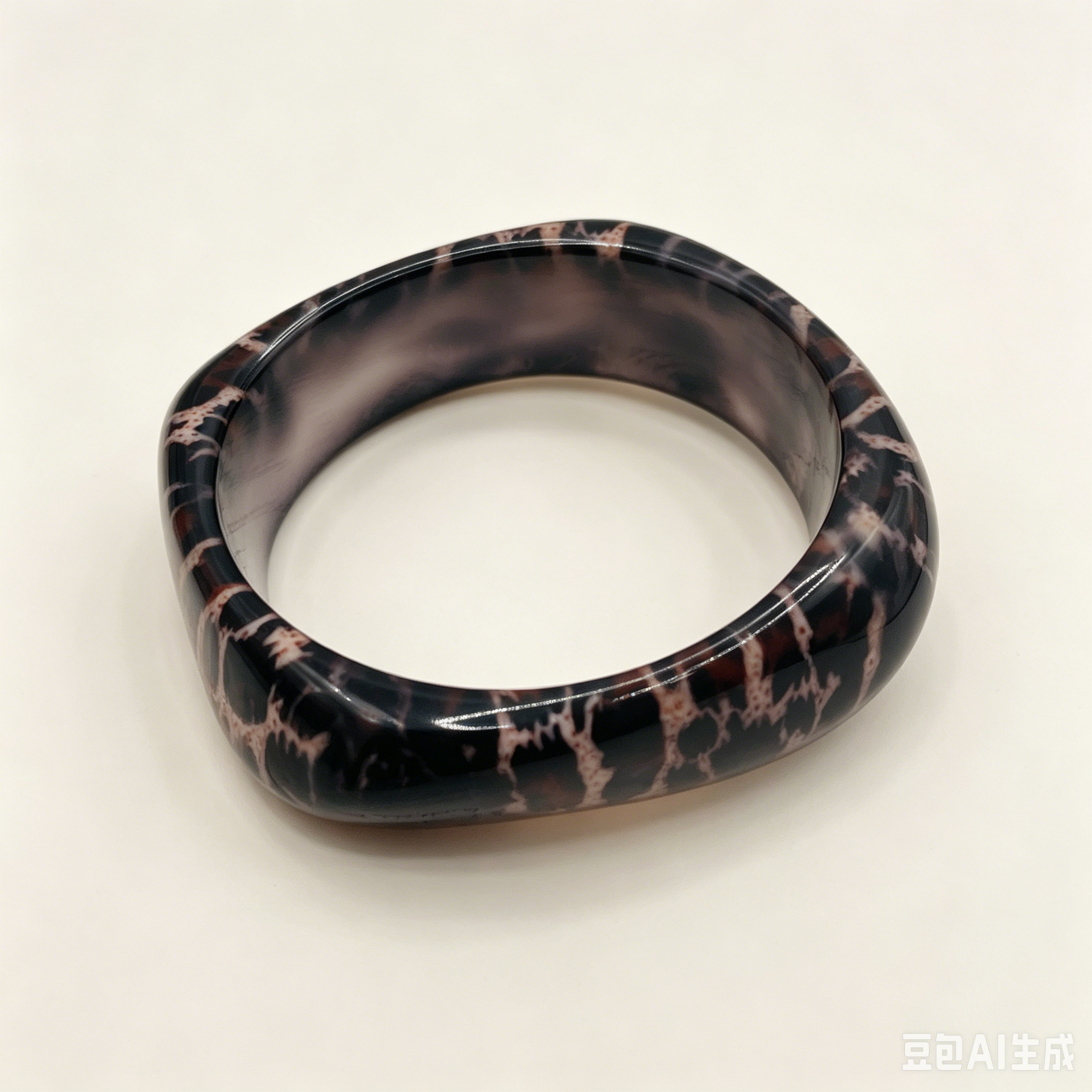 Pulsera de Resina Estampada de Leopardo | Joyería Mayorista para Mujer, Diseño Cuadrado Elegante|JI JOYA