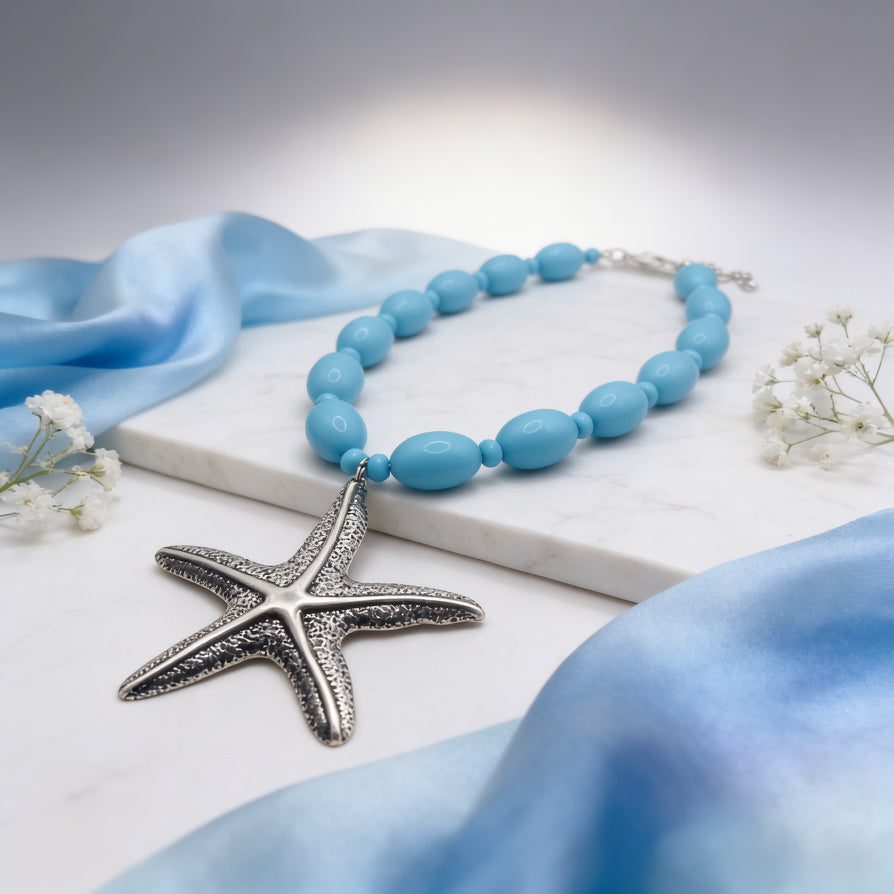 Collar Choker de Estrella de Mar - Joyería Boho de Playa para Mujer, Regalo Ideal|JI JOYA