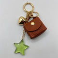 Llavero de Mini Bolso con Corazón y Estrella - Llavero de Cuero PU para Regalos y Accesorios de Moda, Mayorista|JI JOYA
