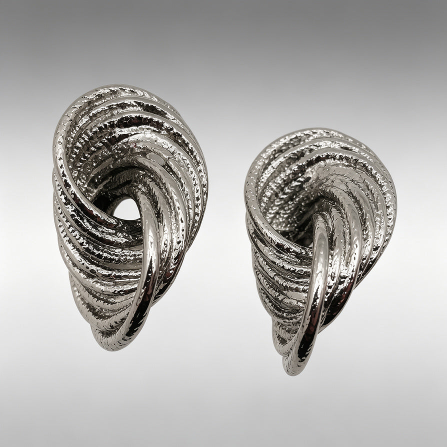 Pendientes Texturizados Enrollados - Estilo Minimalista para Mujeres | Venta al Por Mayor|JI JOYA