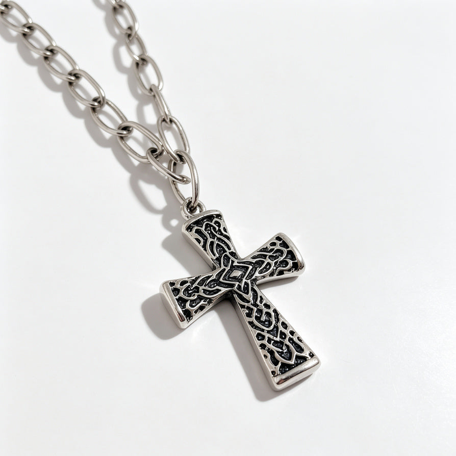 Collar Cruz Étnico Dorado | Joyería de Tendencia para Mayoristas de Moda|JI JOYA
