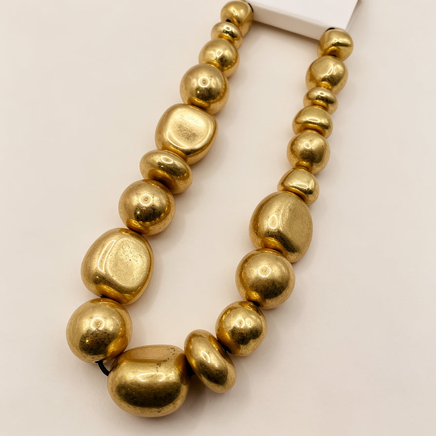 Collar de Bolas de Oro Vintage - Joyería Minimalista Chic para Mujer|JI JOYA