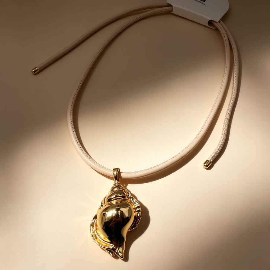 Collar Choker de Concha Dorada, 2 Colores Disponibles - Joyería al por Mayor para Minoristas|JI JOYA