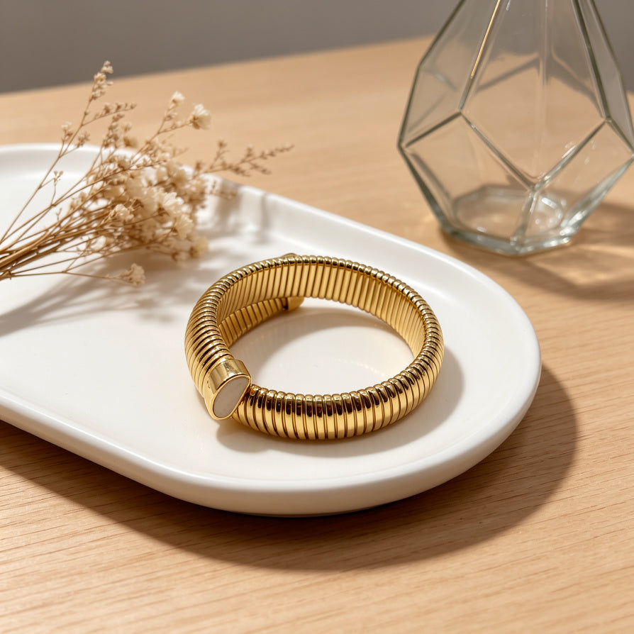 Pulsera Elástica Dorada al Por Mayor | Joyería de Moda para Revendedores|JI JOYA