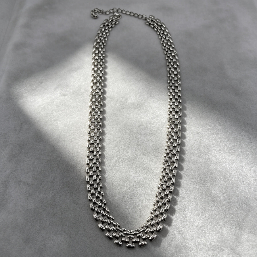 Collar de Cadena Gruesa para Mujer, Acero Inoxidable, Plata y Oro, Mayorista|JI JOYA