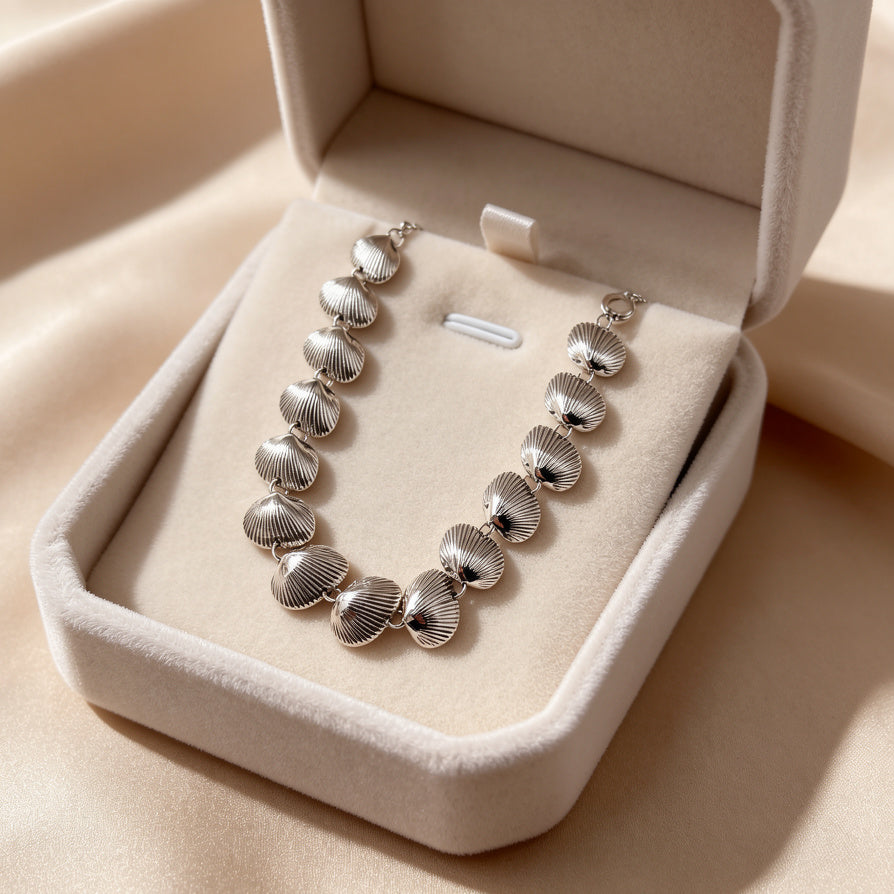Conjunto Collar y Pulsera Concha - Joyería al por Mayor para Tiendas|JI JOYA