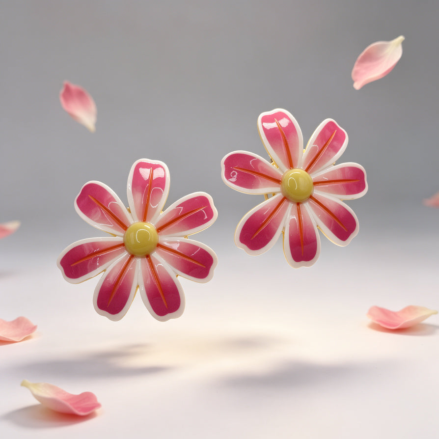 Pendientes de Flores de Colores Surtidos | Joyería al Por Mayor para Mujer|JI JOYA