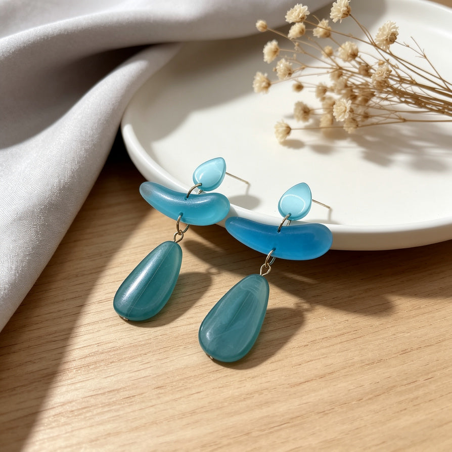 Pendientes de Resina Colgantes Modernos para Mujer | Venta al Por Mayor|JI JOYA