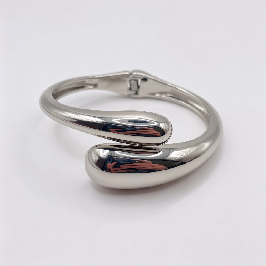 Brazalete Minimalista Abierto de Aleación de Zinc - Dorado y Plateado | Joyería de Moda al Por Mayor para Mujer|JI JOYA