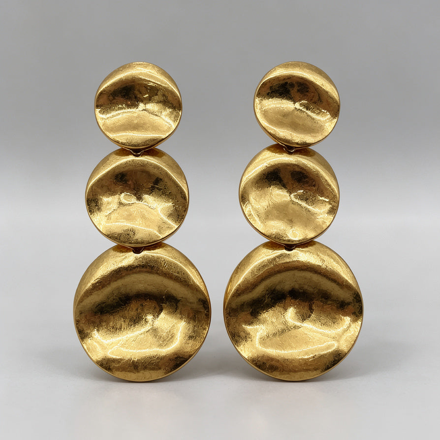 Joyas de Moda: Pendientes Colgantes de Oro Mate - Pedidos Mínimos Disponibles|JI JOYA