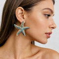 Pendientes Estrella de Mar Azul y Dorado - Accesorios de Verano para Mujer