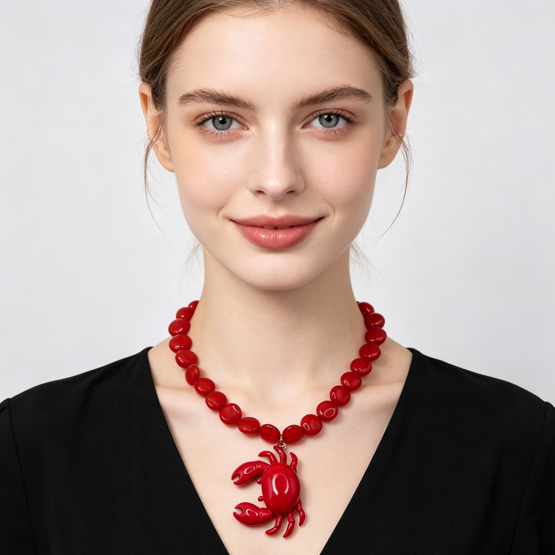 Collares con dije de cangrejo de dos colores | Mayorista JI JOYA
